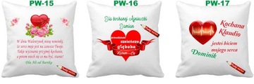 Poduszka walentynkowa dedykacja + imiona imię Wzory MIX