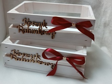 Коробка для конвертов и обручальных колец и вешалки+корзины, бордовый