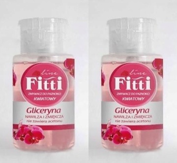 Fitti zmywacz do paznokci bezacet. gliceryna 2szt