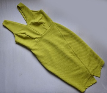 Sukienka elegancka ołówkowa kanarkowa żółta zielona new look 38/40