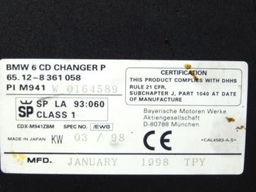 CD-ЧЕЙНДЖЕР BMW 7 E38 8361058