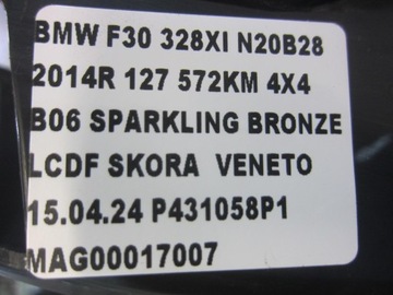 BMW 3 F30 2011-2018 VÝZTUHA NÁRAZNÍKU ZADNÍHO DRŽÁKY DRŽÁK 51127256922