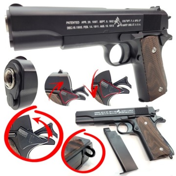 Kovová Pistole Na Kuličky Colt M1911 100% Kovová Replika Asg Puška Kotouče