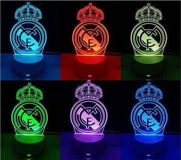 3D светодиодный USB-ночник + пульт дистанционного управления Real Madrid