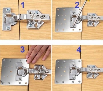 4x РЕМОНТНЫЙ КОМПЛЕКТ РЕМОНТНАЯ ПЛАСТИНА ДЛЯ РЕМОНТА СОРВАННЫХ ПЕТЛЕЙ