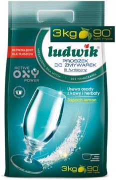 LUDWIK Proszek do Zmywarki 5w1 Active Oxy Power 3kg