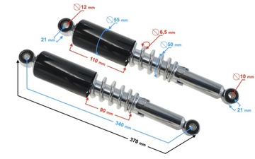Amortyzatory tył MOTOROWER 50cm3 Barton Ranger Moretti
