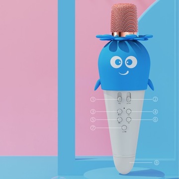 Mikrofon z głośnikiem Bluetooth karaoke dla dzieci