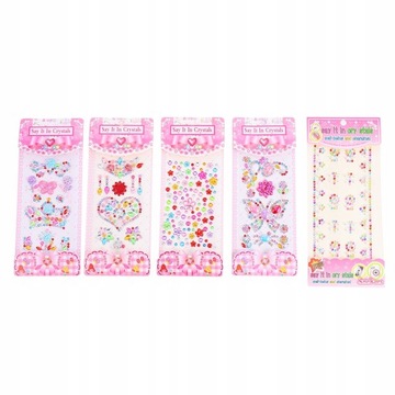 25 arkuszy Kryształ naklejki Rhinestone naklejki