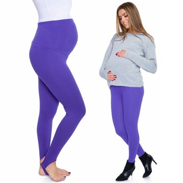 CIĄŻOWE LEGGINSY ZAPIĘTKA CIEPŁE GETRY LSPRG XL