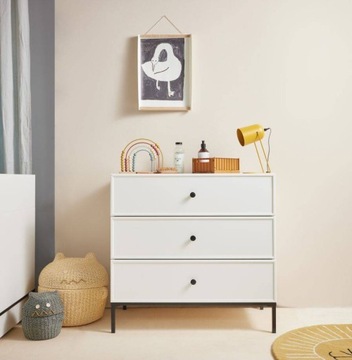 Bellamy Lumi Komoda 3-szufladowa LOFT Elegancka