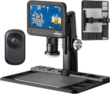 Mikroskop cyfrowy IPS 1600x 12MP LED FHD do LUTOWANIA SERWISOWY WARSZTATOWY
