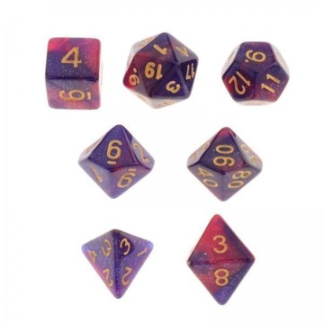 6x7 sztuk/zestaw wielostronne kostki z cyframi dla DND RPG do odgrywania ró