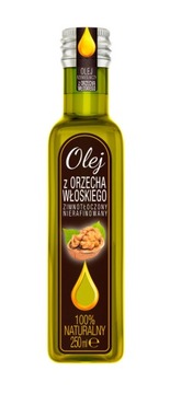 OLEJ ORZECH WŁOSKI - Etykieta 250ml, naklejka 8x