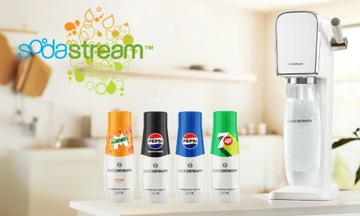 4x СИРОП КОНЦЕНТРАТА SODASTREAM 7UP MIRINDA PEPSI / MAX 9Л НАПИТОК с 440 мл
