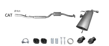 MITSUBISHI LANCER 1.8 105KW 2008-2011 TŁUMIK ŚRODKOWY KOŃCOWY