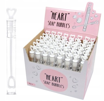 Мыльные пузырьки СЕРДЦЕ свадебное ПРИЧАСТИЕ белые 6 шт.