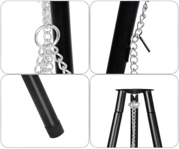 МЕБЕЛЬНЫЙ ПОДВЕСНОЙ САДОВЫЙ КАМИН НА ТРЕХ НОЖКАХ БОЛЬШОЙ ХРОМИРОВАННЫЙ ГРИЛЬ 47