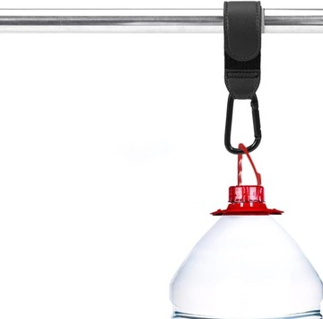 ZESTAW 2x HACZYK HAK UCHWYT SKÓRZANY do WÓZKA NA TORBĘ ZAKUPY ZACZEP