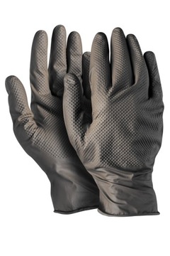 Rękawice nitrylowe DIAMOND GRIP ACTIVE GEAR ochronne czarne R. L 50szt.