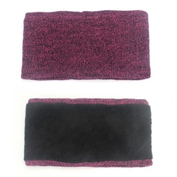 Зимняя шапка Комплект шарфов Мягкая флисовая внутренняя часть, эластичная вязаная шапка Розово-красная