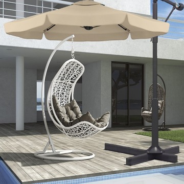 БОЛЬШОЙ СКЛАДНОЙ САДОВЫЙ ЗОНТ С РУЧКОЙ И ПРАВИЛЬНОЙ + КРЫШКОЙ