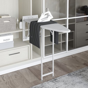 СКЛАДНАЯ ГЛАДИЛЬНАЯ ДОСКА С ТОРМОЗОМ, БЕЛАЯ