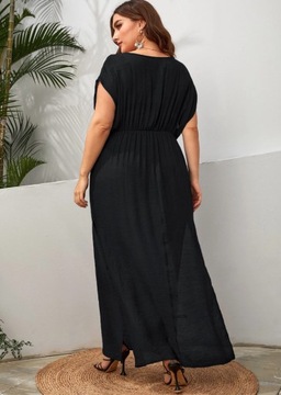 SHEIN PLUS SIZE GŁADKA SUKIENKA CZARNA 44 1ŁCC