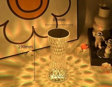 Romantic Crystal Rose Valentine's Day Gift Ambiance Lamp Crystal Dec~7339