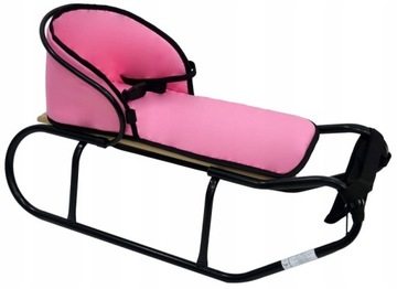 POLSKIE SANKI + OPARCIE + MATERAC + PASY SANKI DLA DZIECKA czarne