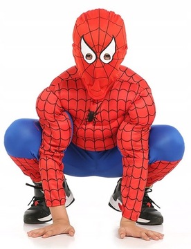Strój Spiderman z Muskułami Mięśnie 122-128