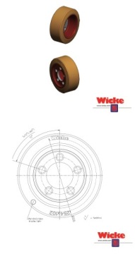 Приводное колесо Linde/Still 254/102-185/80AS:5 WICKE