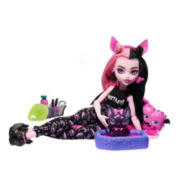 КУКЛА MONSTER HI ПИЖАМА ВЕЧЕРИНКА Дракулаура HKY66