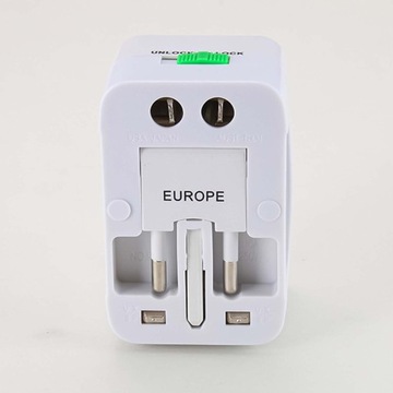 Универсальный адаптер Адаптерные розетки США Великобритания ЕС AUST Зарядное устройство + 2x USB