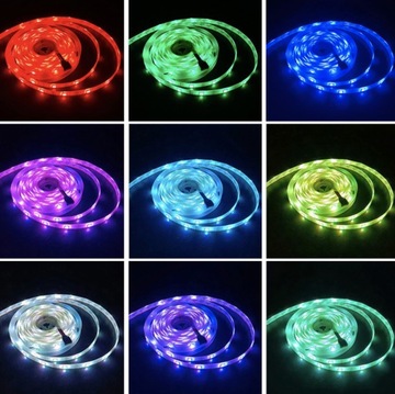 СВЕТОДИОДНАЯ ЛЕНТА RGB 10M ЦВЕТНЫЕ ВОДОНЕПРОНИЦАЕМЫЕ СВЕТОДИОДЫ ПУЛЬТ ПУЛЬТА BLUETOOTH ПРЕМИУМ 5050
