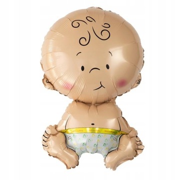 BALON FOLIOWY BOBAS CHŁOPIEC BABY SHOWER 74X49CM