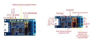 Модуль преобразователя IMZ TTL в RS485 - интерфейс UART в RS485