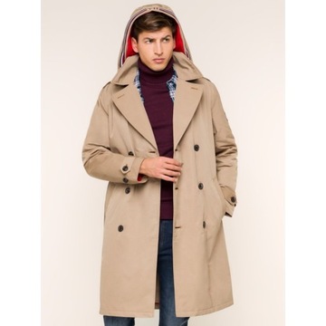 TOMMY HILFIGER PŁASZCZ HOODED KAPTUR THERMORE M