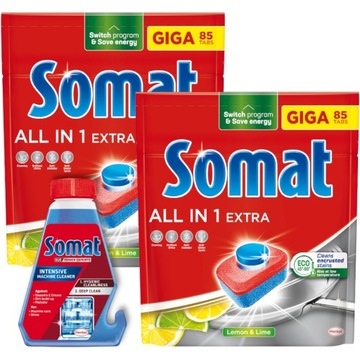 Somat All in One Tabletki zmywarki 170szt +Cleaner
