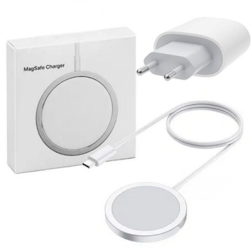 MAGSAFE ŁADOWARKA INDUKCJA DO IPHONE APPLE KOMPLET + wtyczka ładowarka