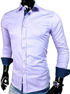 Koszula męska wizytowa elegancka slim E261 r. XXL