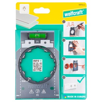 Шаблон для расположения отверстий под банки Wolfcraft 5975000