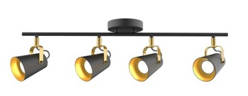 Lampa sufitowa kinkiet spot oprawa halogenowa GU10 czarno złota