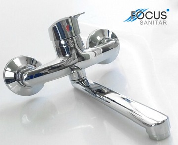 BATERIA KUCHENNA ZLEWOZMYWAKOWA UMYWALKOWA ŚCIENNA DŁUGA WYLEWKA