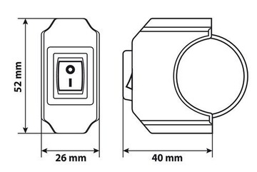 Водонепроницаемый переключатель ВКЛ/ВЫКЛ 12 В 6 А макс.