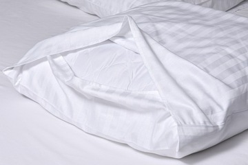 Наволочка 80х80 см HOTEL WHITE с ПОЛОСАМИ, хлопок