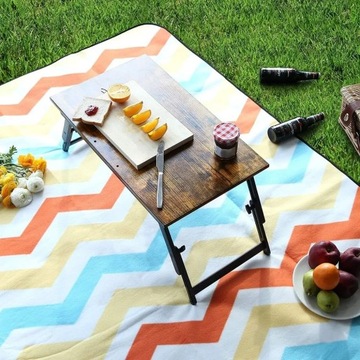 Składany Stolik Pod Laptopa Taca do Łóżka Rustykalna Podstawka