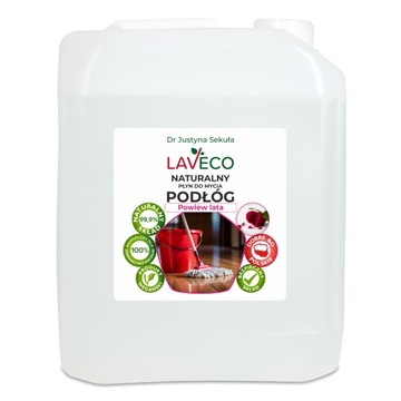 LAVECO Naturalny płyn do mycia podłóg – powiew lat - 5 l