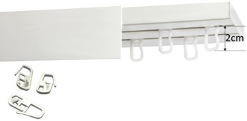 Двойной потолочный карниз из ПВХ с крышкой, потолочный карниз с крышкой 150