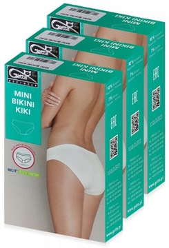 GATTA 3 SZTUKI KIKI BIKINI BIAŁE CZARNE BEŻOWE M